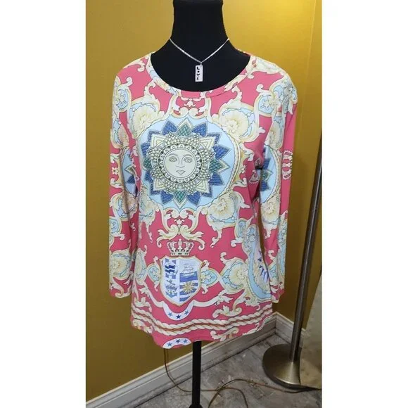 I. McLaughlin Long Sleeved Celestial Tunic M - Picture 1 of 4